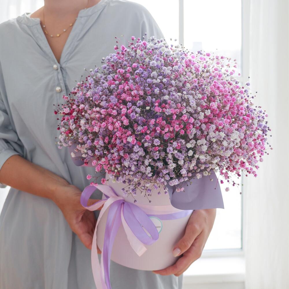 Ягодный джем, гипсофила в шляпной коробке